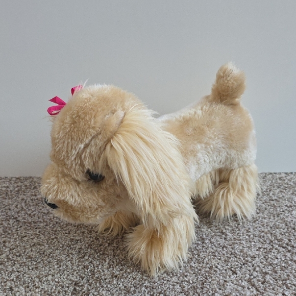 Puppy Stuffed Animal - Battat Pucci Pup Cocker Spaniel Dog - Golden Tan Fur - Picture 2 of 5